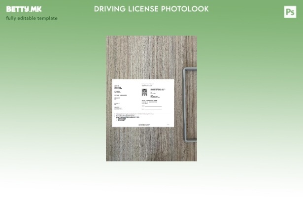 Модерен стил САД Тексас возачка дозвола шаблон за привремена дозвола photolook